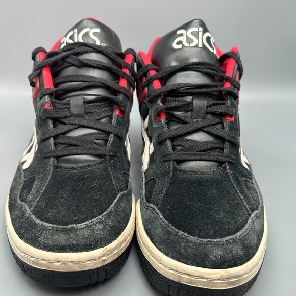 Asics Gel Spotlyte Men\'s 10.5 Black Red Suede Athletic Sneakers Lace-Up Mid Shoe main image 6